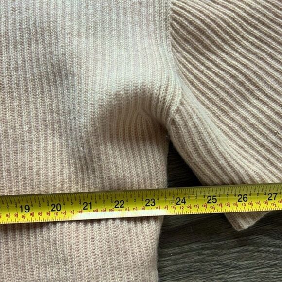 Ryan Roche 100% Cashmere Size 2 Oversized Tunic Short Sleeve Sweater Beige Tan - Picture 12 of 12